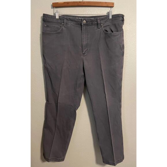 Duluth Trading Co Pants Mens 42x32 Gray Flex Fire Hose Work Canvas Stretch - Picture 1 of 9